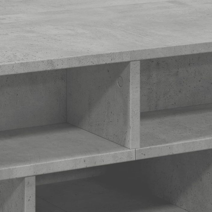 Table basse gris béton 70x70x29 cm bois d'ingénierie - Photo n°8