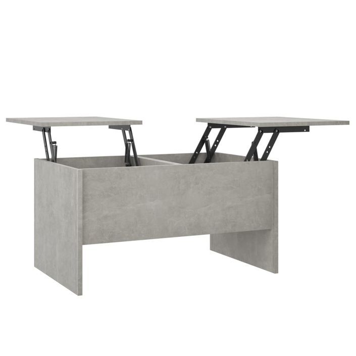 Table basse Gris béton 80x50x42,5 cm Bois d'ingénierie - Photo n°1