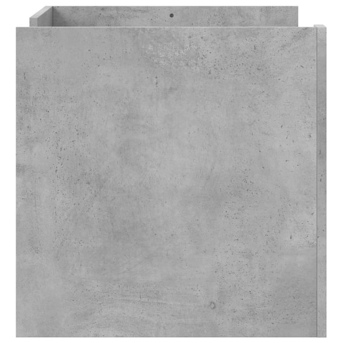 Table basse gris béton 80x50x50 cm bois d'ingénierie - Photo n°5