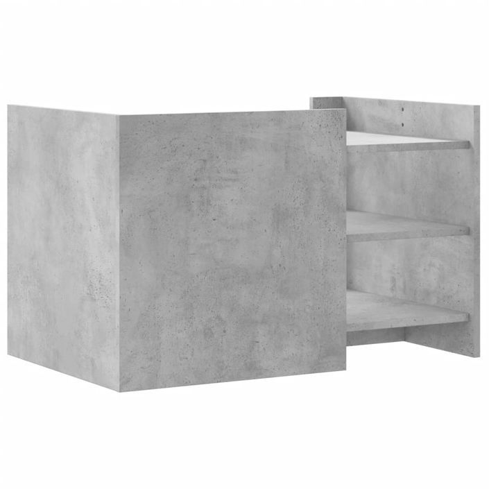 Table basse gris béton 80x50x50 cm bois d'ingénierie - Photo n°6