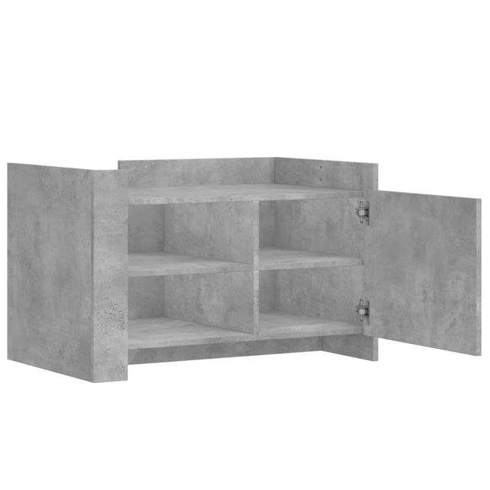 Table basse gris béton 80x50x50 cm bois d'ingénierie - Photo n°7