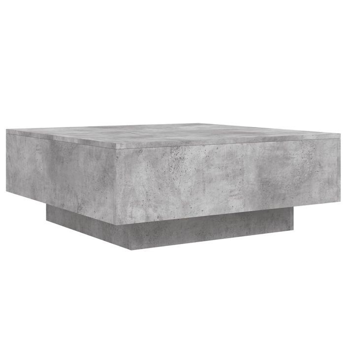 Table basse gris béton 80x80x31 cm bois d'ingénierie - Photo n°1