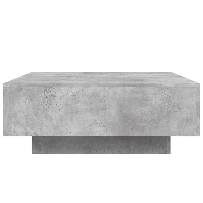 Table basse gris béton 80x80x31 cm bois d'ingénierie - Photo n°6