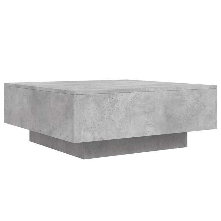 Table basse gris béton 80x80x31 cm bois d'ingénierie - Photo n°7