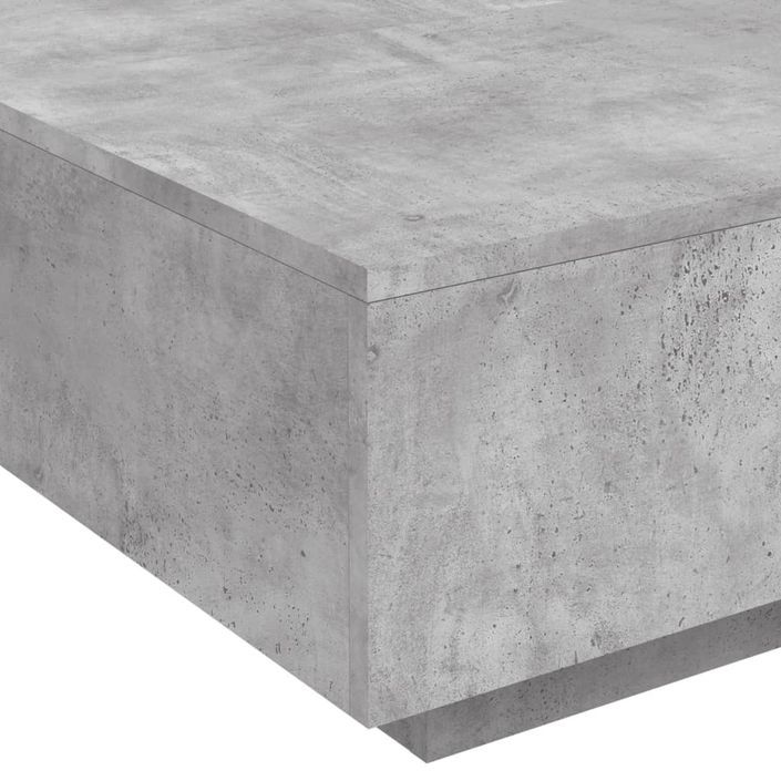 Table basse gris béton 80x80x31 cm bois d'ingénierie - Photo n°8