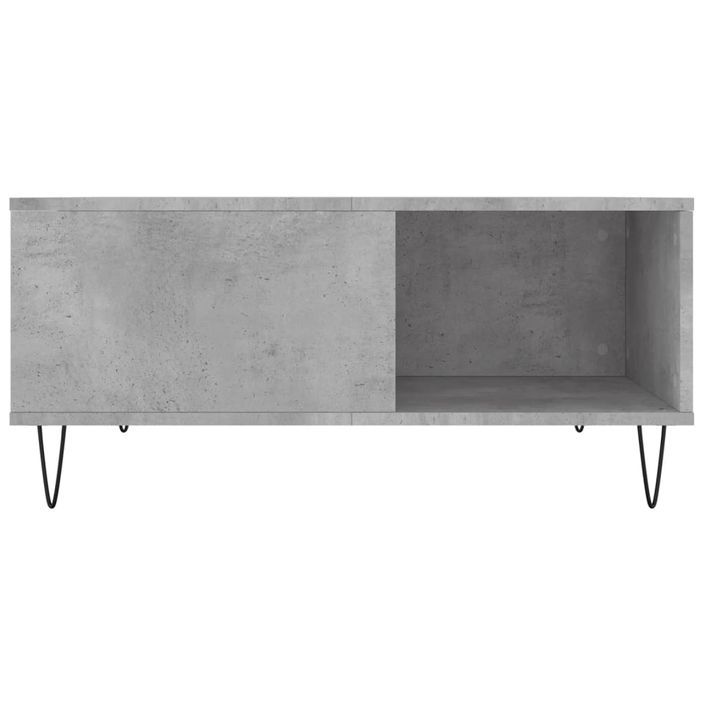 Table basse gris béton 80x80x36,5 cm bois d'ingénierie - Photo n°5