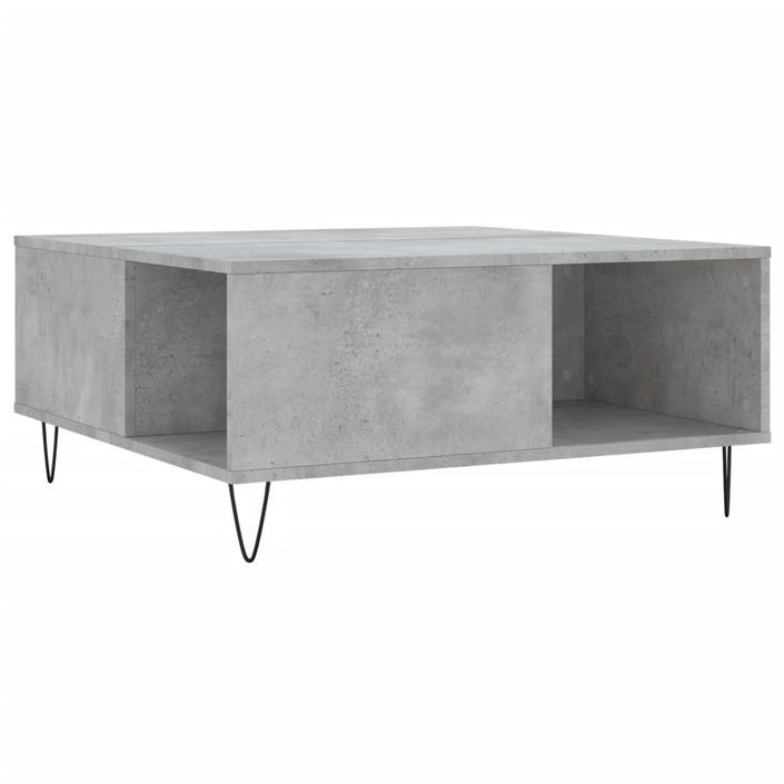 Table basse gris béton 80x80x36,5 cm bois d'ingénierie - Photo n°6