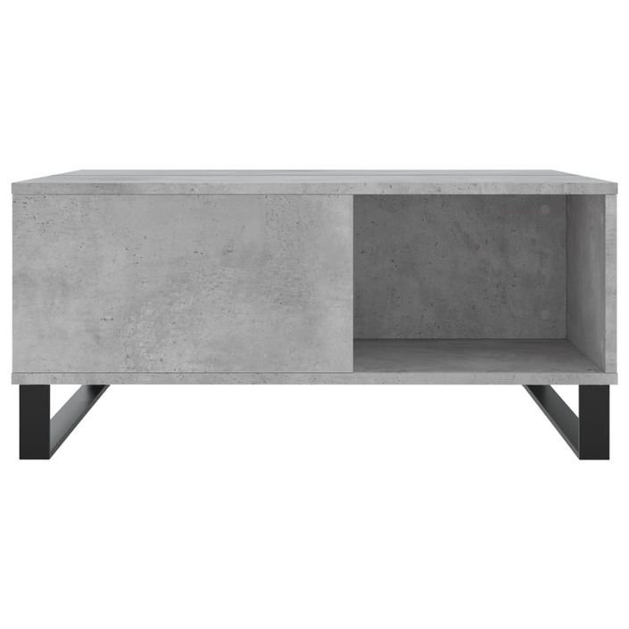 Table basse gris béton 80x80x36,5 cm bois d'ingénierie - Photo n°4