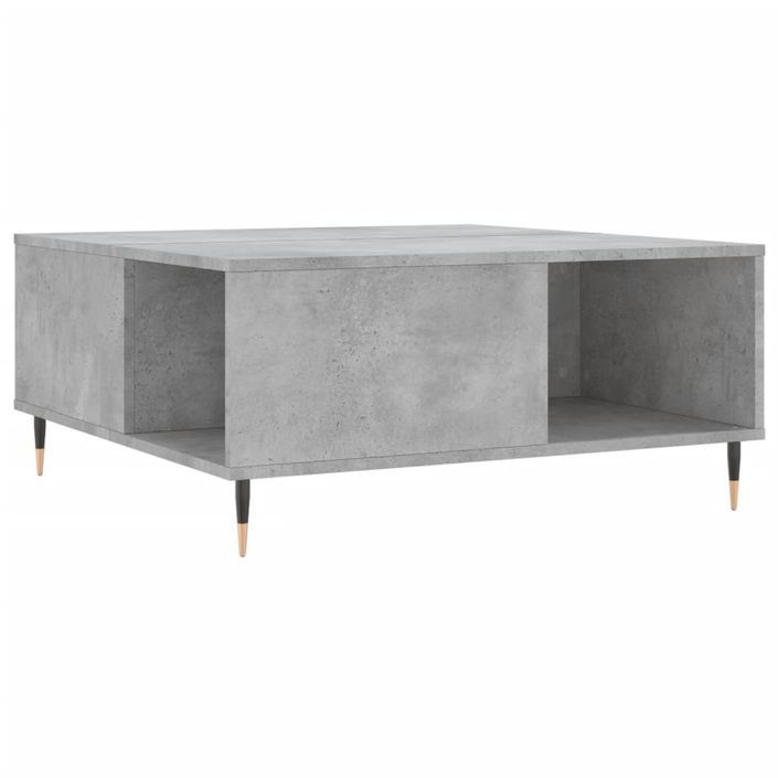 Table basse gris béton 80x80x36,5 cm bois d'ingénierie - Photo n°6