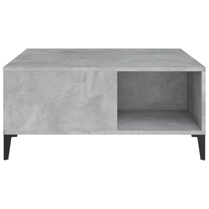 Table basse gris béton 80x80x36,5 cm bois d'ingénierie - Photo n°6