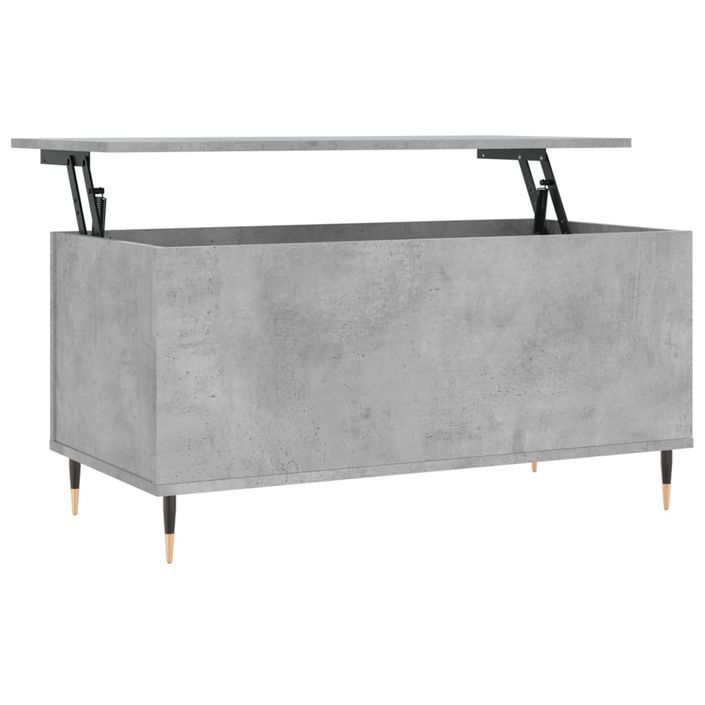 Table basse Gris béton 90x44,5x45 cm Bois d'ingénierie - Photo n°1