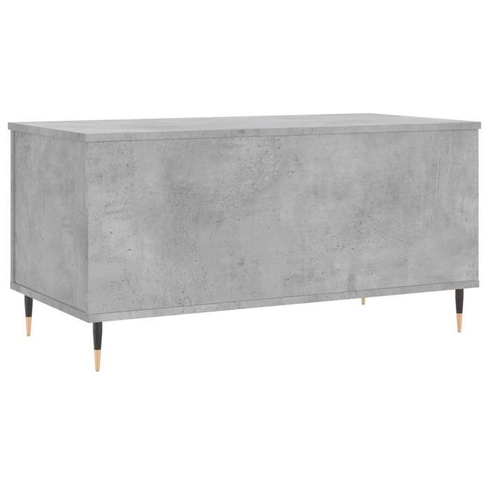 Table basse Gris béton 90x44,5x45 cm Bois d'ingénierie - Photo n°5