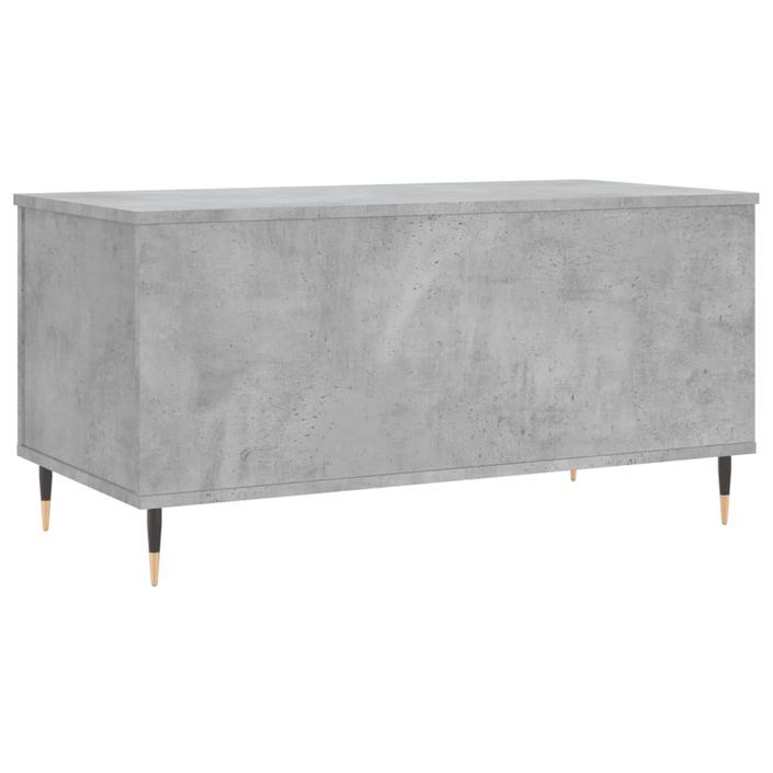 Table basse Gris béton 90x44,5x45 cm Bois d'ingénierie - Photo n°8