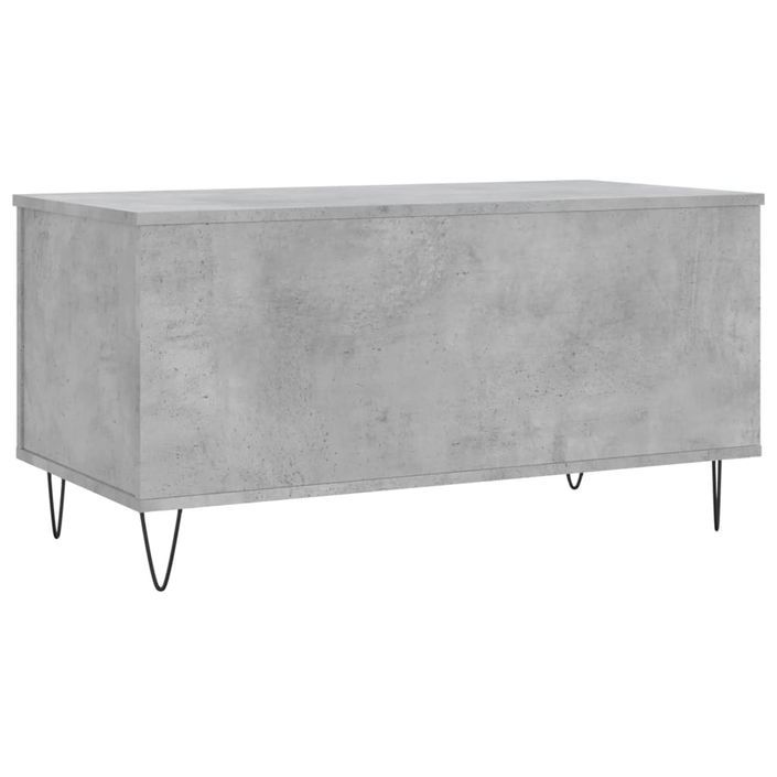 Table basse Gris béton 90x44,5x45 cm Bois d'ingénierie - Photo n°5