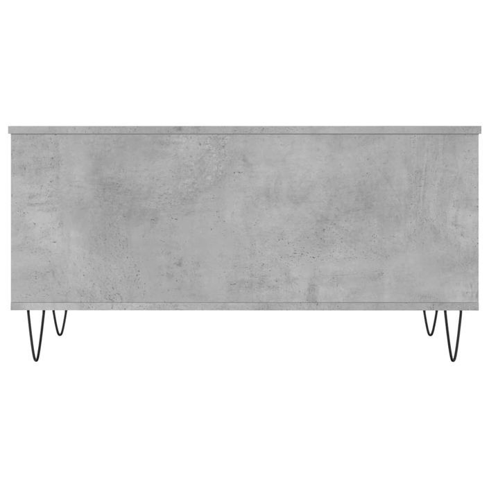 Table basse Gris béton 90x44,5x45 cm Bois d'ingénierie - Photo n°6