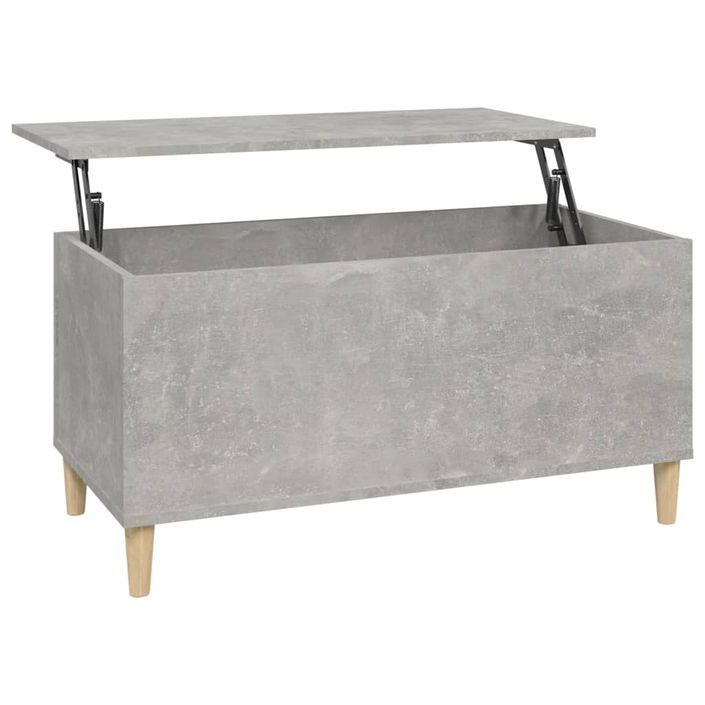 Table basse Gris béton 90x44,5x45 cm Bois d'ingénierie - Photo n°1