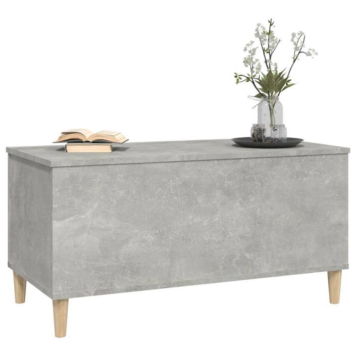 Table basse Gris béton 90x44,5x45 cm Bois d'ingénierie - Photo n°4