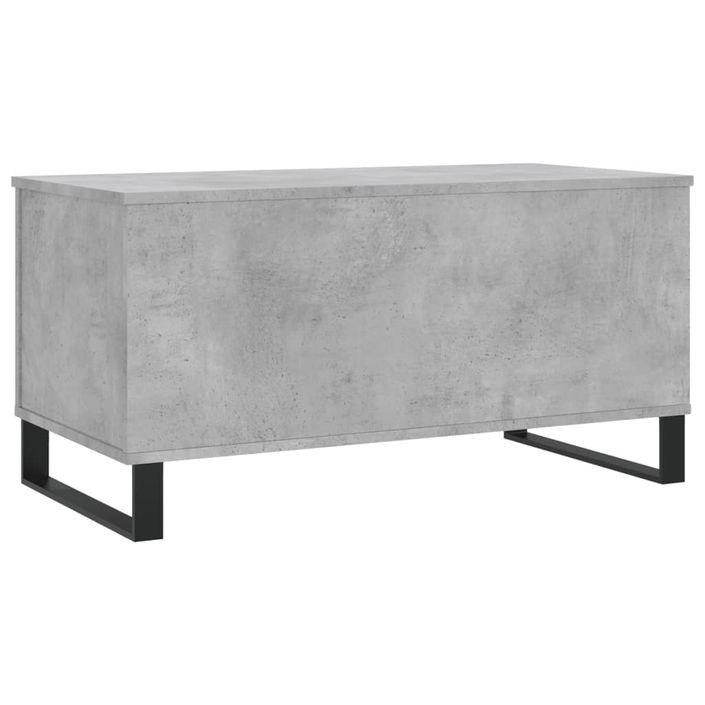 Table basse Gris béton 90x44,5x45 cm Bois d'ingénierie - Photo n°5