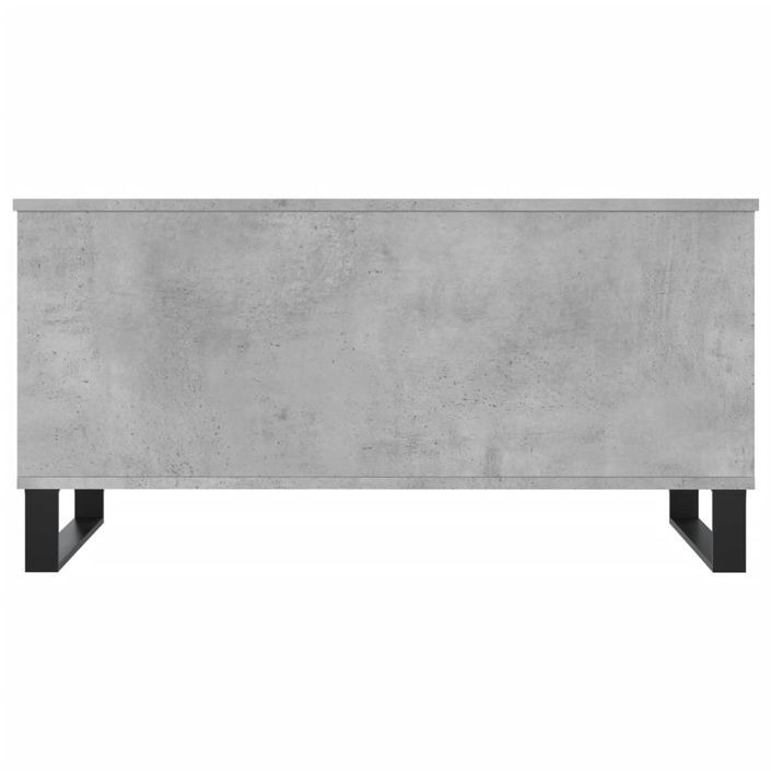 Table basse Gris béton 90x44,5x45 cm Bois d'ingénierie - Photo n°6