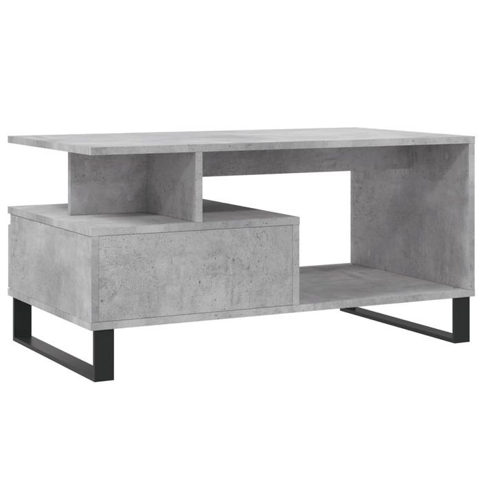 Table basse Gris béton 90x49x45 cm Bois d'ingénierie - Photo n°8