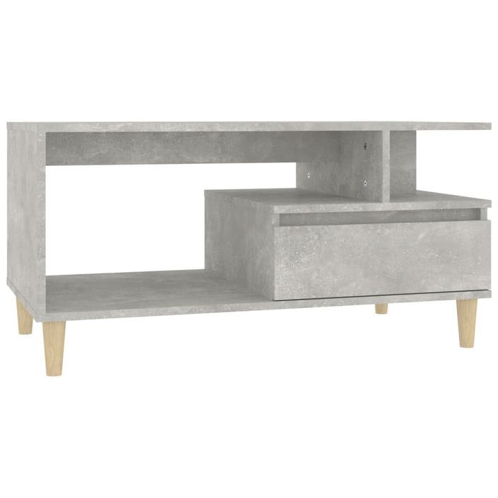 Table basse Gris béton 90x49x45 cm Bois d'ingénierie - Photo n°2