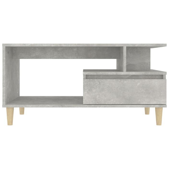 Table basse Gris béton 90x49x45 cm Bois d'ingénierie - Photo n°5