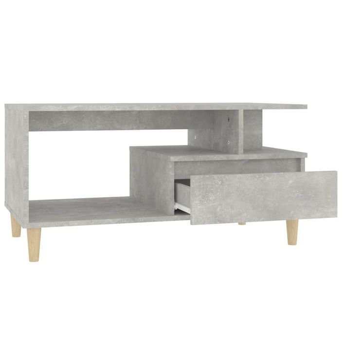 Table basse Gris béton 90x49x45 cm Bois d'ingénierie - Photo n°6