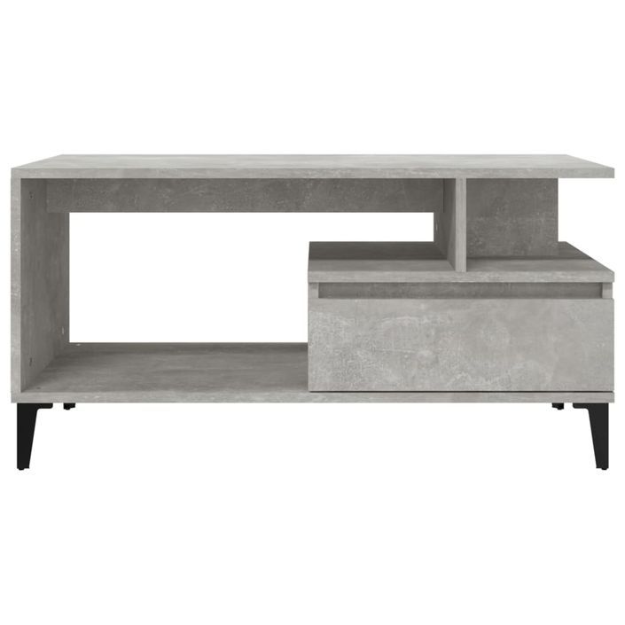 Table basse Gris béton 90x49x45 cm Bois d'ingénierie - Photo n°5