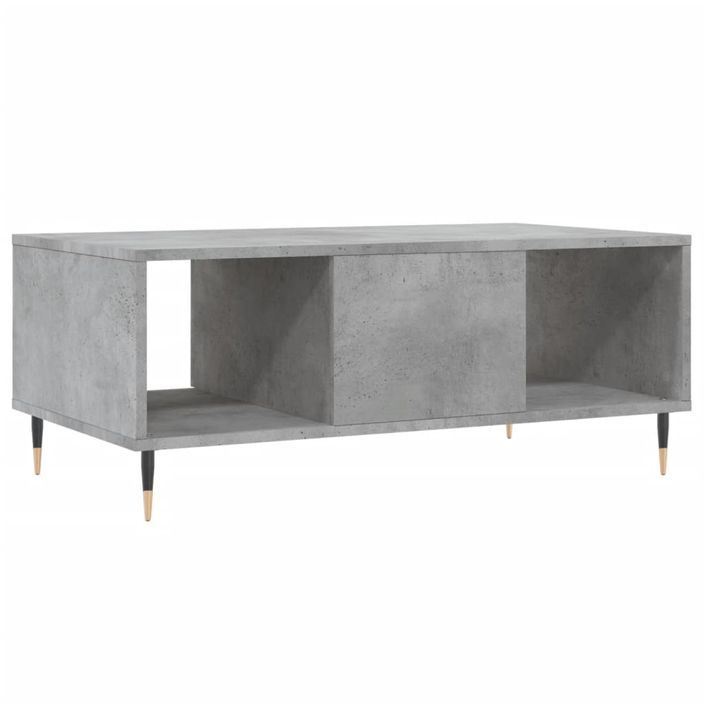 Table basse Gris béton 90x50x36,5 cm Bois d'ingénierie - Photo n°8