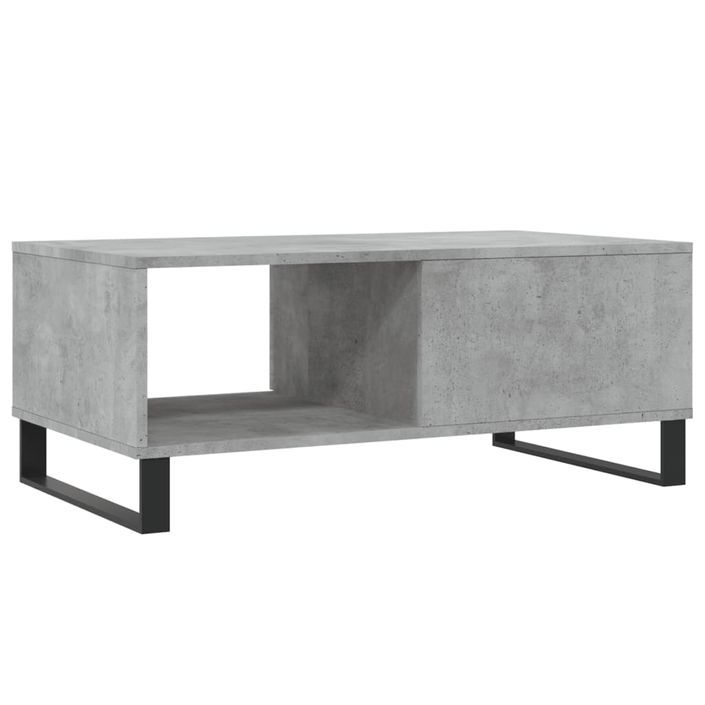 Table basse Gris béton 90x50x36,5 cm Bois d'ingénierie - Photo n°8