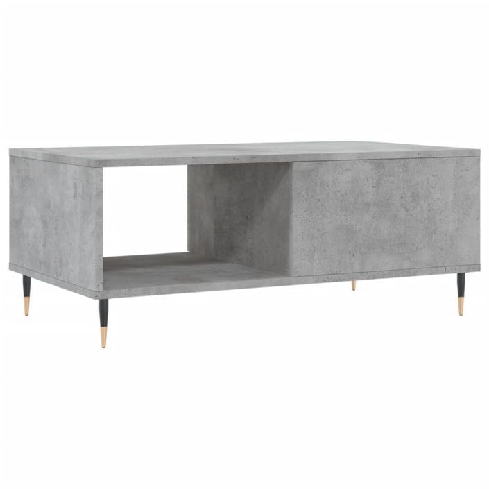 Table basse Gris béton 90x50x36,5 cm Bois d'ingénierie - Photo n°8