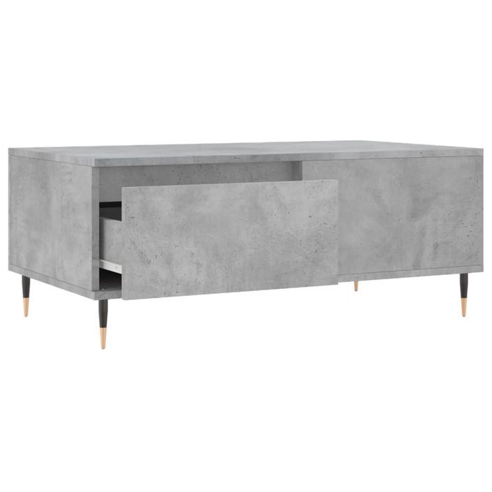 Table basse Gris béton 90x50x36,5 cm Bois d'ingénierie - Photo n°6