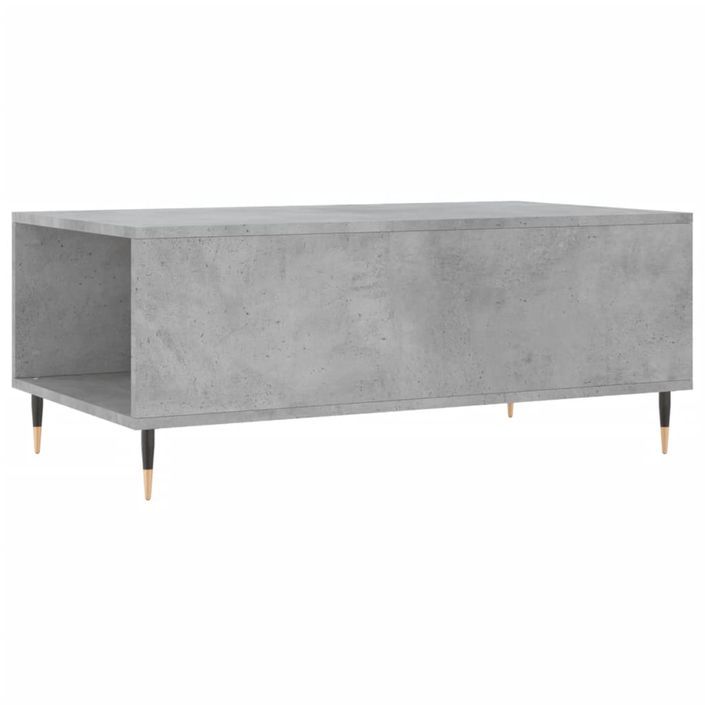 Table basse Gris béton 90x50x36,5 cm Bois d'ingénierie - Photo n°8