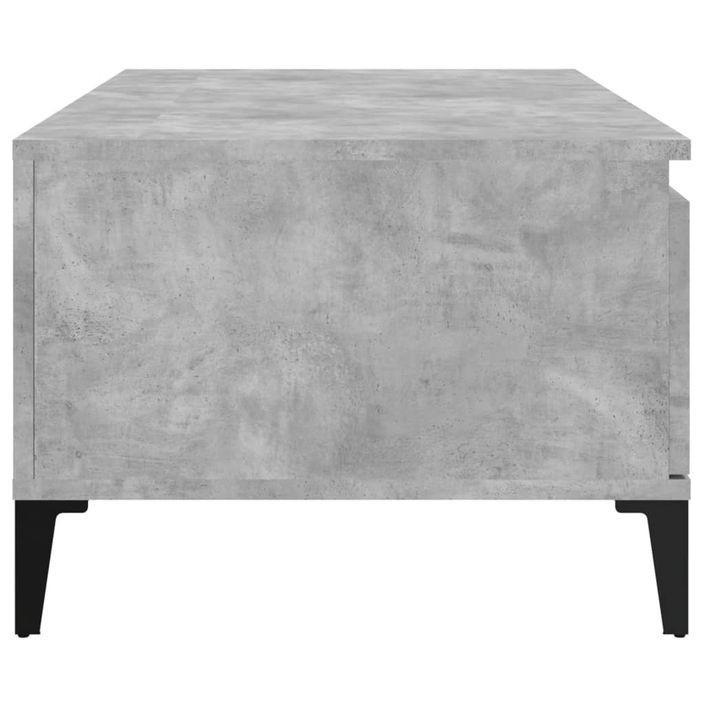 Table basse Gris béton 90x50x36,5 cm Bois d'ingénierie - Photo n°8