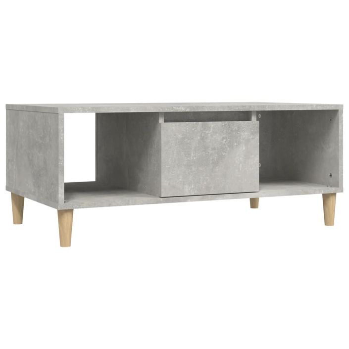 Table basse Gris béton 90x50x36,5 cm Bois d'ingénierie - Photo n°1