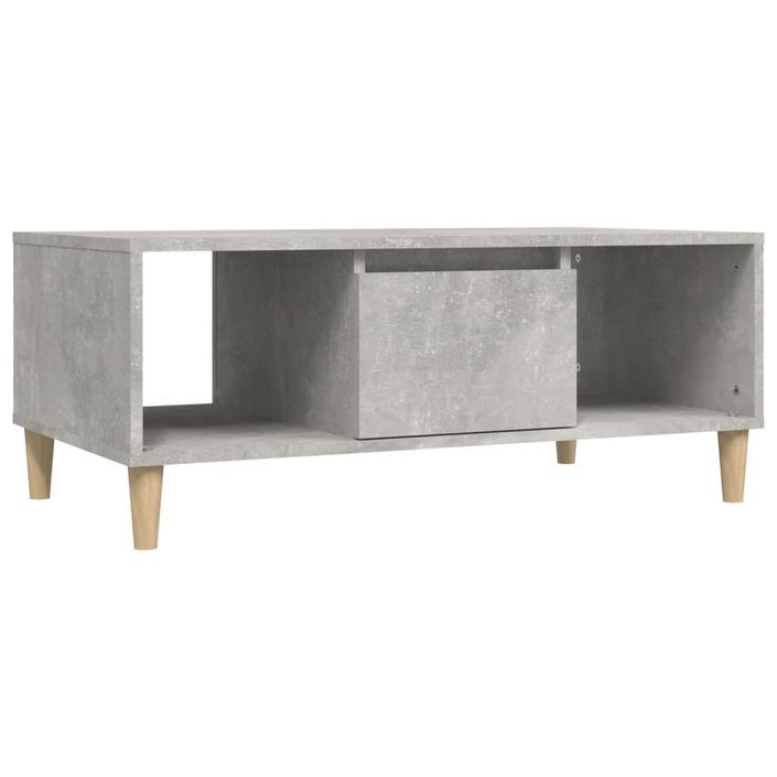 Table basse Gris béton 90x50x36,5 cm Bois d'ingénierie - Photo n°6