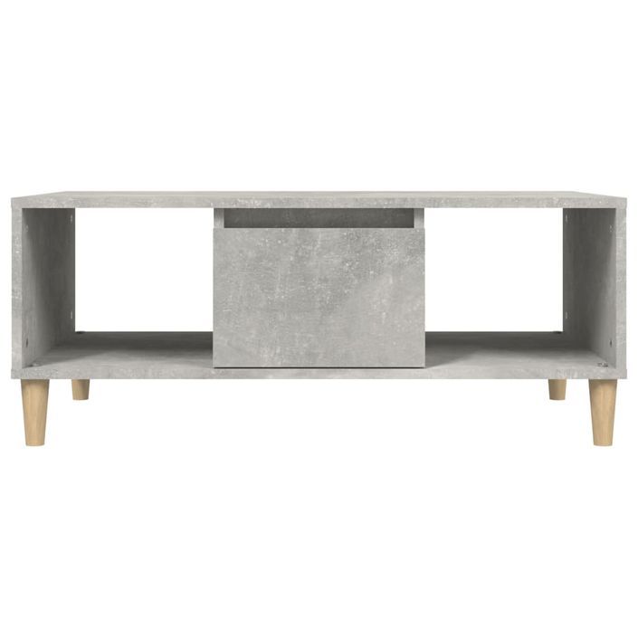 Table basse Gris béton 90x50x36,5 cm Bois d'ingénierie - Photo n°7