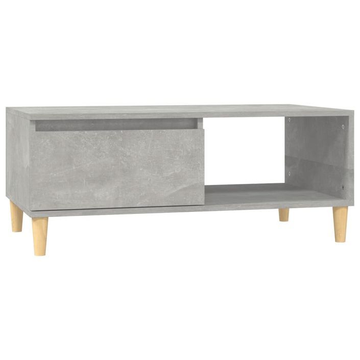 Table basse Gris béton 90x50x36,5 cm Bois d'ingénierie - Photo n°1