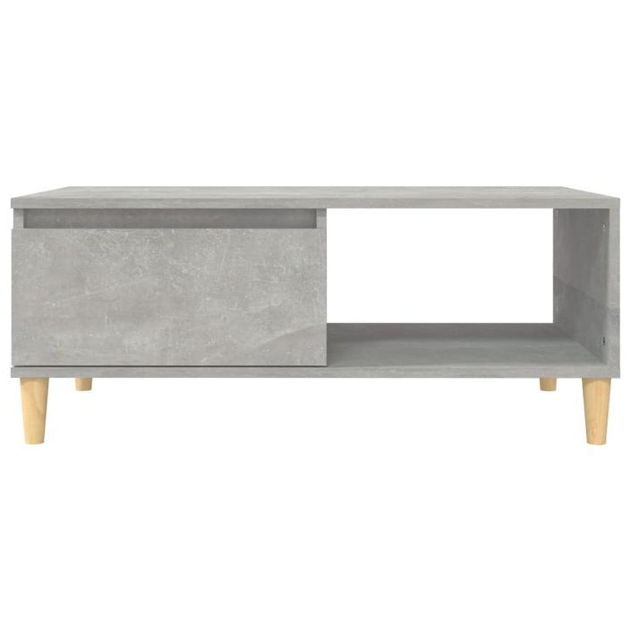 Table basse Gris béton 90x50x36,5 cm Bois d'ingénierie - Photo n°5