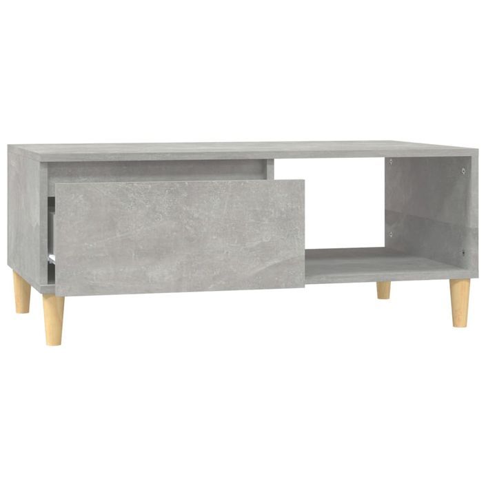 Table basse Gris béton 90x50x36,5 cm Bois d'ingénierie - Photo n°6