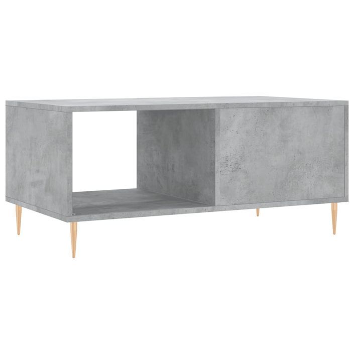 Table basse gris béton 90x50x40 cm bois d'ingénierie - Photo n°8