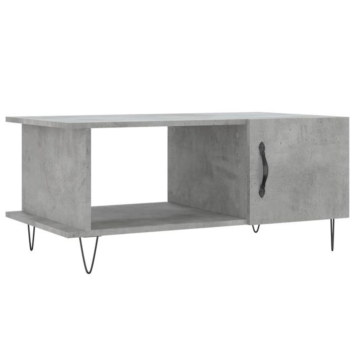 Table basse gris béton 90x50x40 cm bois d'ingénierie - Photo n°2