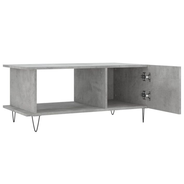 Table basse gris béton 90x50x40 cm bois d'ingénierie - Photo n°6