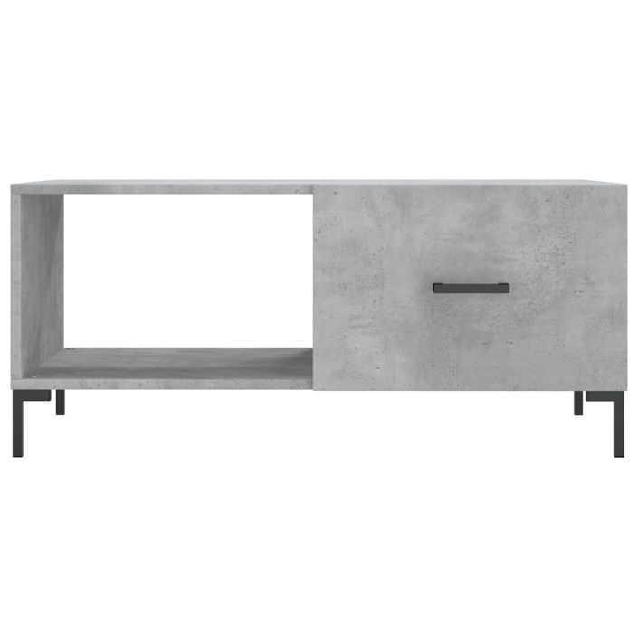 Table basse gris béton 90x50x40 cm bois d'ingénierie - Photo n°5