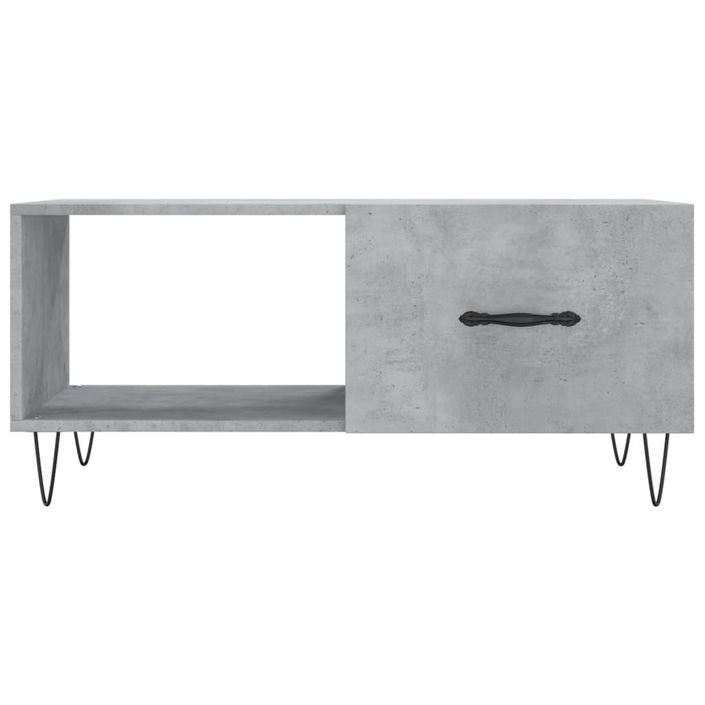 Table basse gris béton 90x50x40 cm bois d'ingénierie - Photo n°5