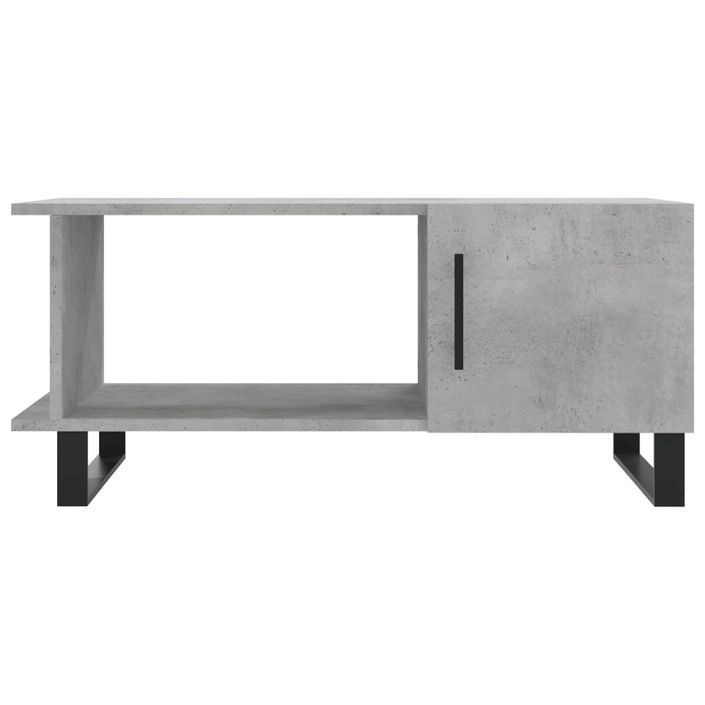 Table basse gris béton 90x50x40 cm bois d'ingénierie - Photo n°5