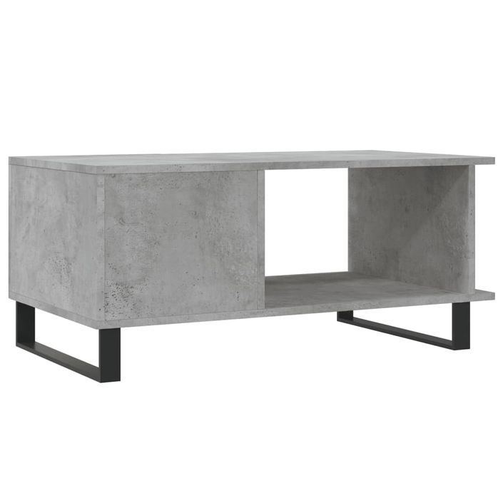 Table basse gris béton 90x50x40 cm bois d'ingénierie - Photo n°8