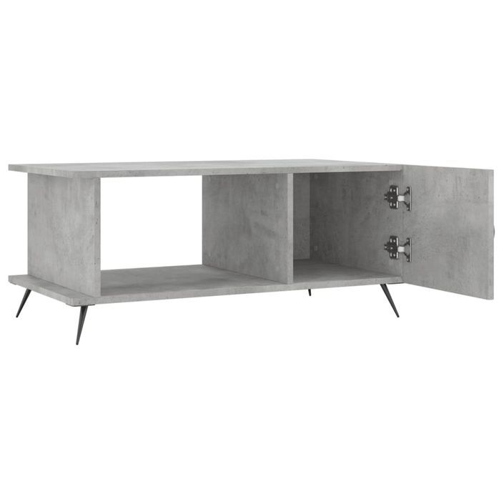 Table basse gris béton 90x50x40 cm bois d'ingénierie - Photo n°7