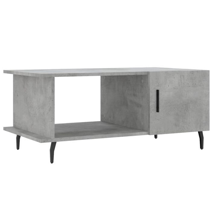 Table basse gris béton 90x50x40 cm bois d'ingénierie - Photo n°1