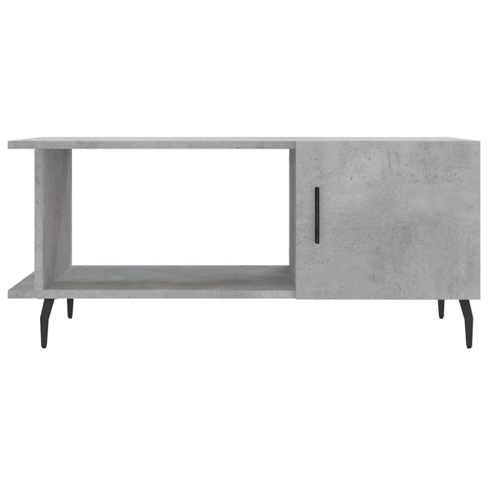 Table basse gris béton 90x50x40 cm bois d'ingénierie - Photo n°5